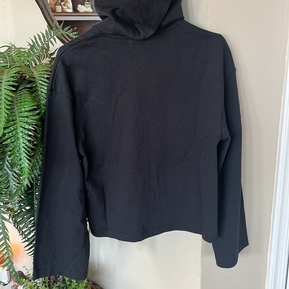 Brand New Nike Black Hoodie Zip Up Cotton Sweatshirt Embroidered Logo Workout - Picture 12 of 15